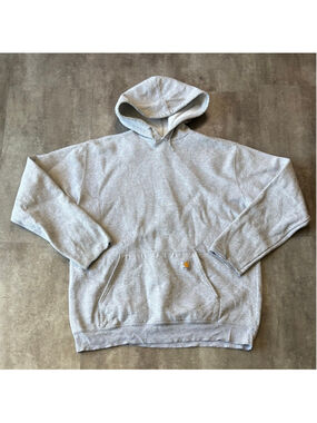 Y2K Carhartt Hoodie Mens Large Thrashed Gray